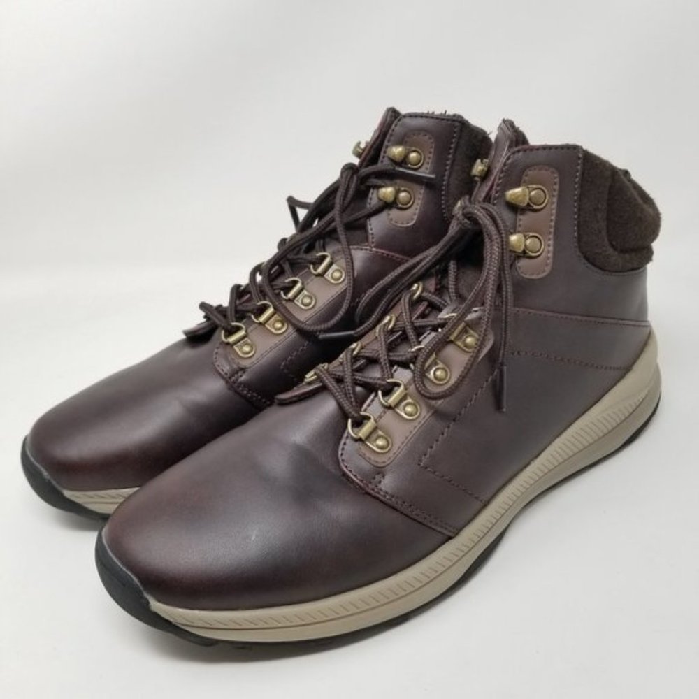 Khombu Nick Leather Dark Brown Hiker Boots - Picture 4 of 6